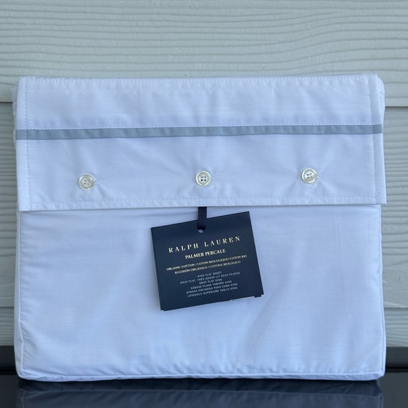 Ralph Lauren Other - Ralph Lauren Palmer Percale King Flat Sheet White Organic Cotton 464TC NWT